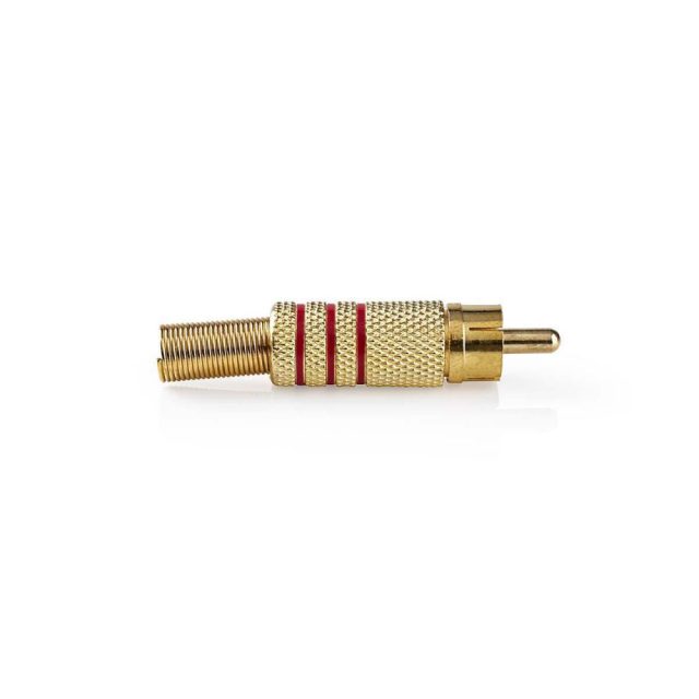 Nedis RCA Connector RCA Male - 10 pieces Red (CAGP24900RD) (NEDCAGP24900RD)