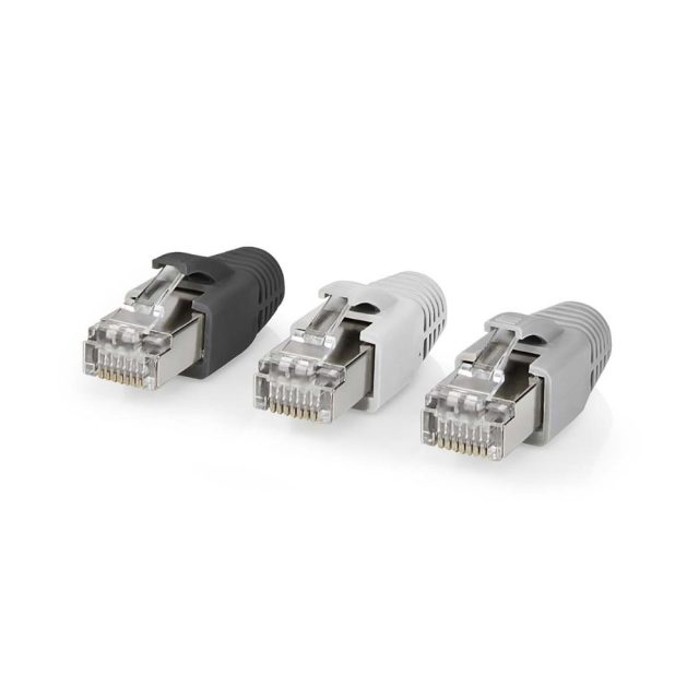 Nedis RJ45 Connector Solid/Stranded FTP CAT6 Straight  10 pcs (CCBW89370GY) (NEDCCBW89370GY)