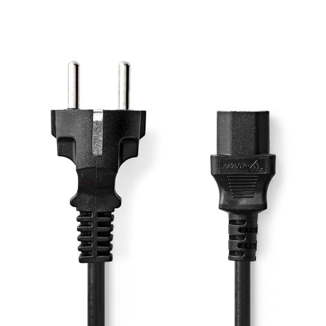 Nedis Schuko - IEC C13 Cable 2m Μαύρο (CEGL10030BK20) (NEDCEGL10030BK20)