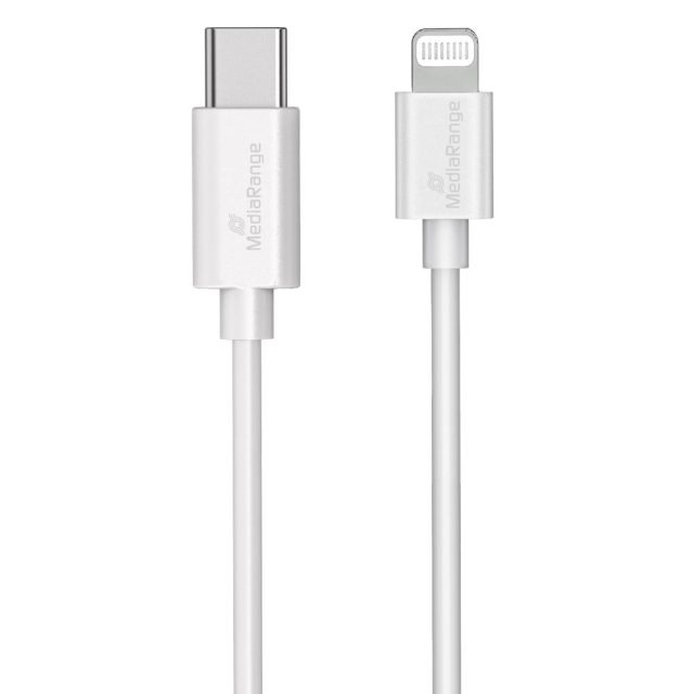 MediaRange Apple Lightning to USB Type-C Cable 1m White (MRCS215)