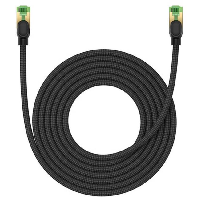 Baseus Καλώδιο Δικτύου Ethernet RJ45 Cat.8 με Πλεκτό Περίβλημα 40Gbps 0.5m Μαύρο (B0013320C111-00) (BASB0013320C111-00)