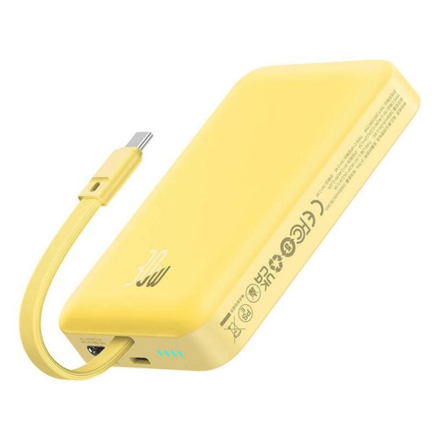 Baseus Powerbank Magnetic Mini 10000mAh 30W MagSafe (yellow) (P1002210BY23-00) (BASP1002210BY23-00)