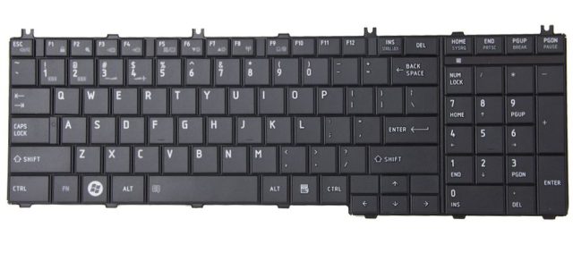 Πληκτρολόγιο για Toshiba Satellite Pro C650/C660/L650/L670, US, μαύρο