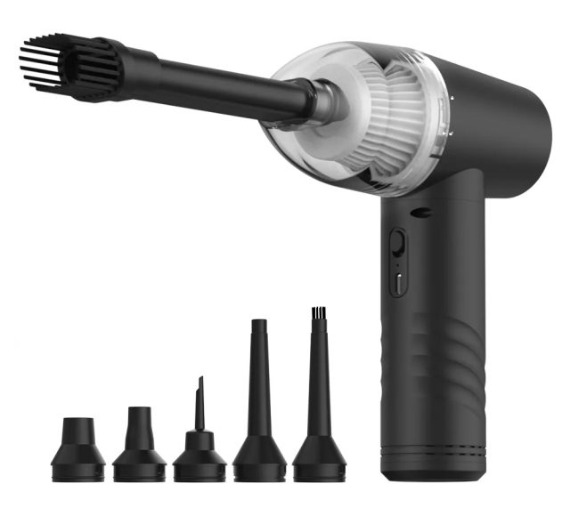 KINZIR 2 σε 1 σκουπάκι χειρός & air duster VC43, 70W, 6000mAh, μαύρο