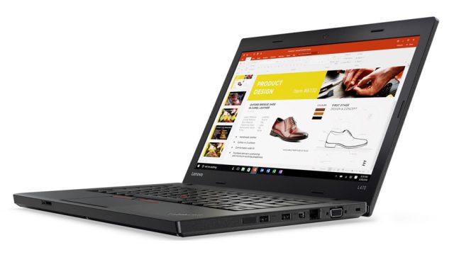 LENOVO Laptop ThinkPad L470, Refurbished Grade A, i5-6200U, 8/256GB SSD, 14", Cam, HD Graphics 520, FreeDOS