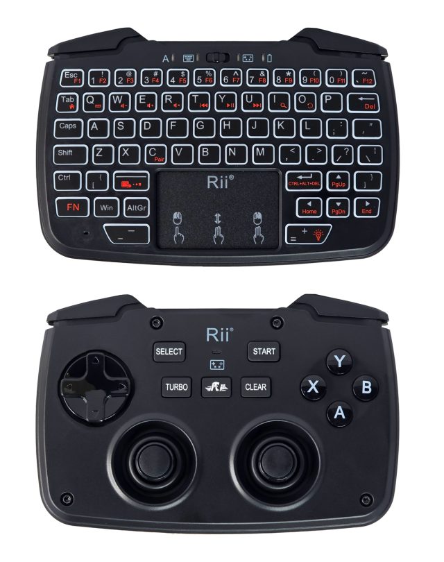 RIITEK ασύρματο gamepad & πληκτρολόγιο RK707, backlit, 2.4GHz, μαύρο