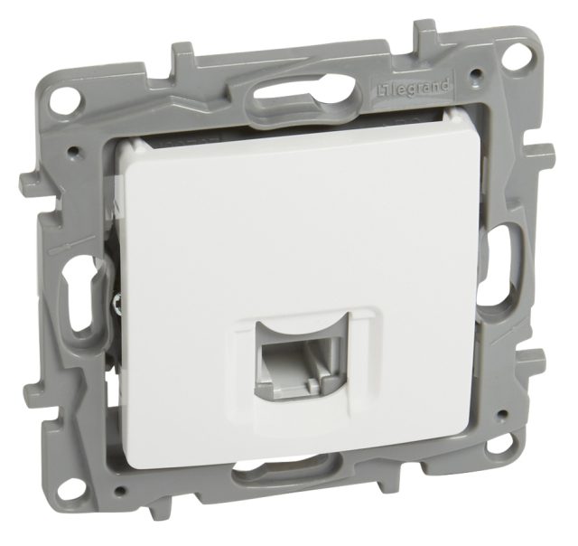 LEGRAND πρίζα RJ11 764569, λευκή