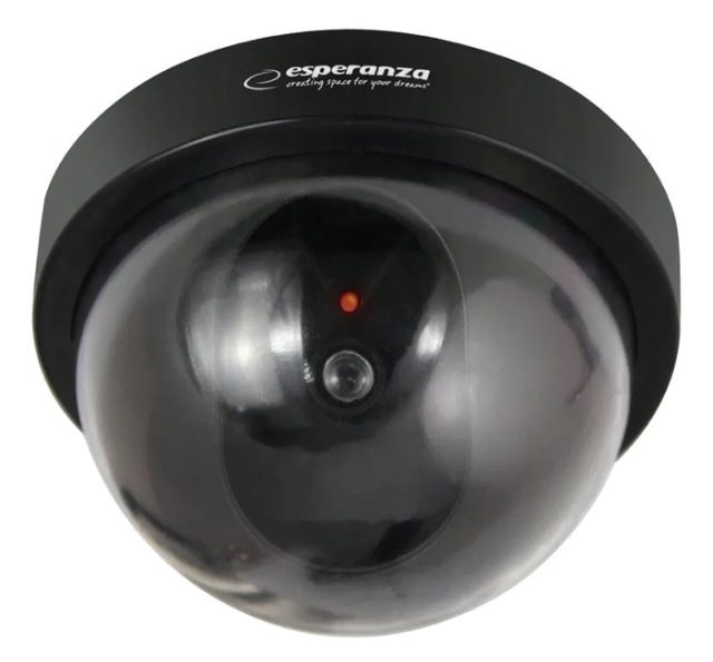 ESPERANZA ψεύτικη κάμερα CCTV ECA101 με LED, μαύρη