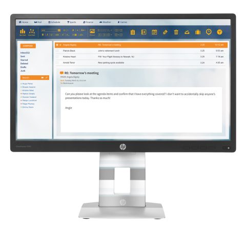 HP used οθόνη E240 LED, 23.8" 1920x1080, VGA/HDMI/DisplayPort, Grade B