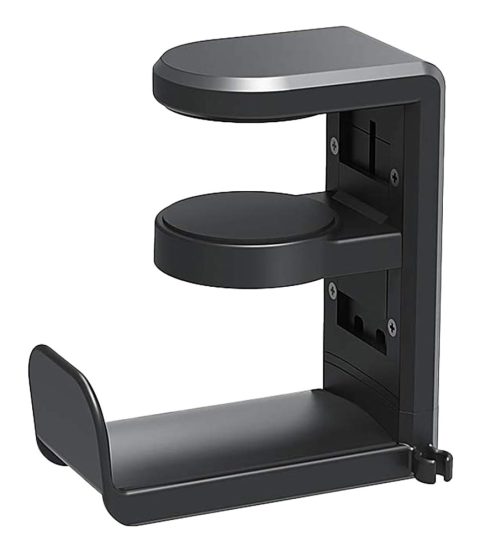 POWERTECH βάση ακουστικών γραφείου PT-1495, περιστρεφόμενη, μαύρη