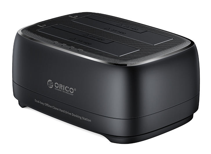 ORICO docking station για 2.5" ή 3.5" SATA HDD/SSD DD28U3-C, 2 θέσεων, 5Gbps, clone function, μαύρο