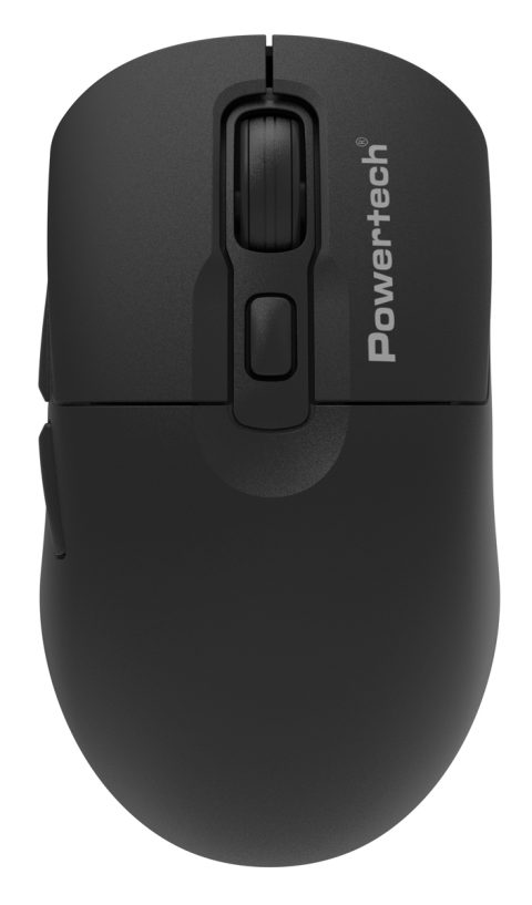 POWERTECH ασύρματο ποντίκι PT-1543, 2.4GHz & Bluetooth, έως 2400DPI, αθόρυβο, μαύρο