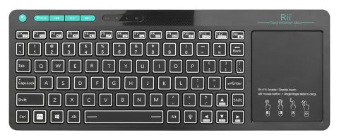 RIITEK ασύρματο πληκτρολόγιο Mini K18S με touchpad, RGB backlit, 2.4GHz & Bluetooth