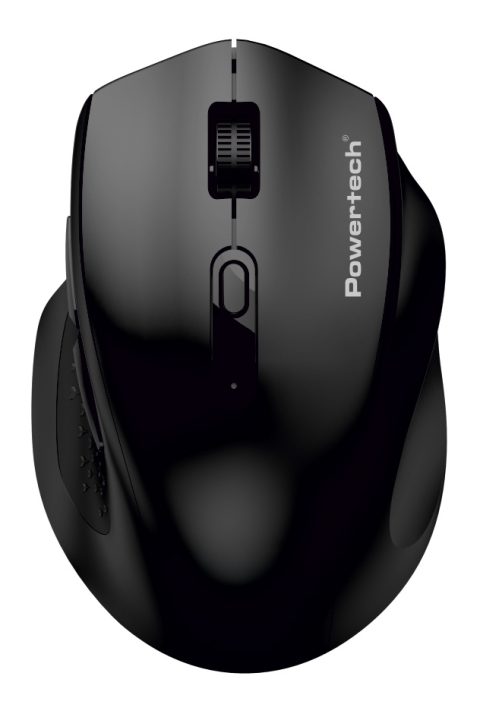 POWERTECH ασύρματο ποντίκι PT-1578, 2.4GHz & Bluetooth, έως 4000DPI, μαύρο