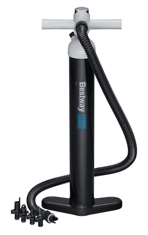 BESTWAY τρόμπα χειρός 62227 με μανόμετρο, 1.8/3.45lt, 7/23PSI, μαύρη