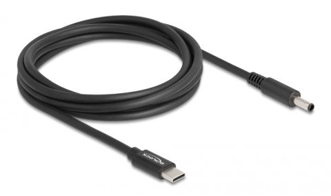 DELOCK καλώδιο τροφοδοσίας laptop 87974, USB-C σε Dell 4.5x3mm, 1.5m, μαύρο