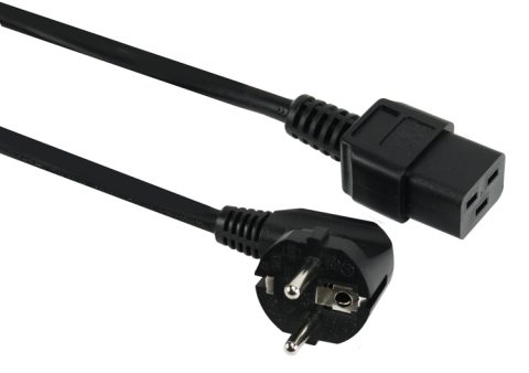 POWERTECH καλώδιο τροφοδοσίας UPS CAB-P024, C19 IEC, 16A, 250V, 1.8m, μαύρο