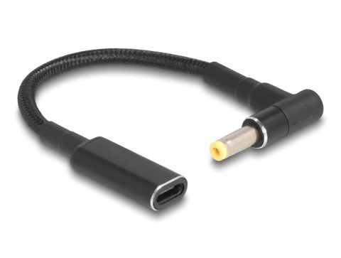 POWERTECH αντάπτορας τροφοδοσίας laptop CAB-UC073, USB-C σε HP 4.8x1.7mm, μαύρος