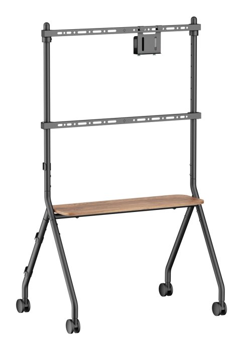 BRATECK βάση τηλεόρασης δαπέδου FS66-46F-01, 37-86", έως 80kg, με ράφι & ροδάκια