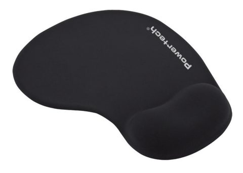 POWERTECH mouse pad PT-1611 με στήριγμα καρπού, 23x19x1.8cm, μαύρο
