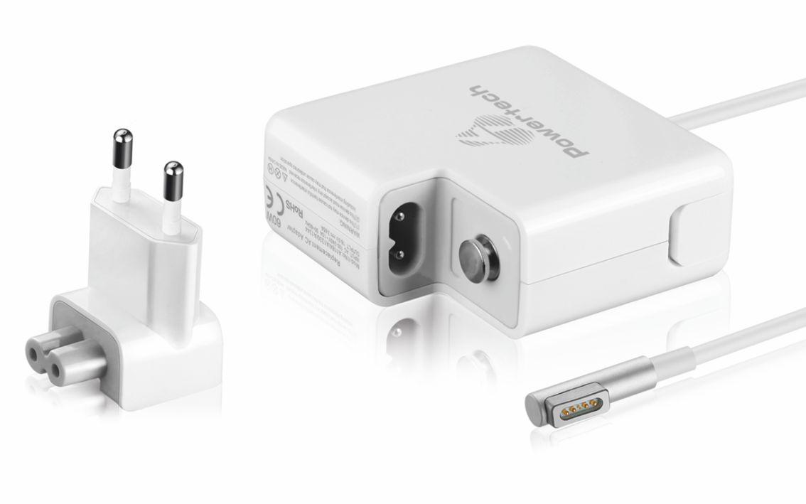 POWERTECH φορτιστής laptop PT-288 για Apple, 60W, 16.5V/3.65A, λευκός