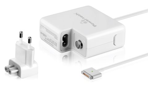POWERTECH φορτιστής laptop PT-836 για Apple Macbooks, 45W, λευκός