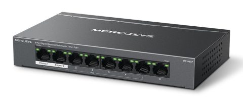 MERCUSYS Desktop Switch MS108GP, 8x 10/100/1000 Mbps, PoE+, V.1.20