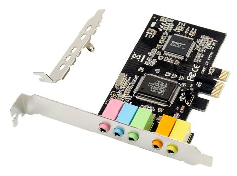 POWERTECH κάρτα επέκτασης ήχου PCIe σε 2x channel audio ST13, CMI8738 + ASM1083