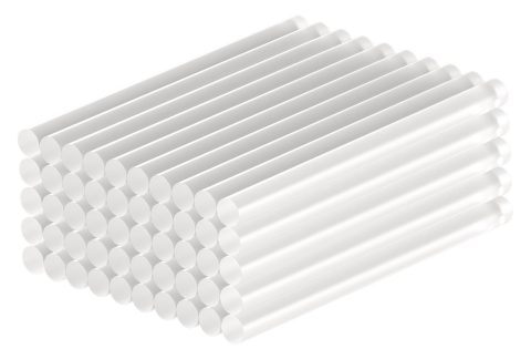 GOOBAY ράβδοι σιλικόνης 77851, Φ7mm x 100mm, διάφανο, 50τμχ