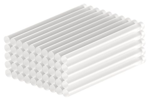 GOOBAY ράβδοι σιλικόνης 77853, Φ11mm x 200mm, διάφανο, 50τμχ