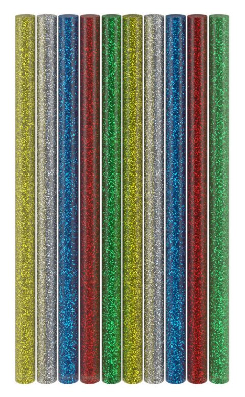 GOOBAY ράβδοι σιλικόνης 77855, Φ11mm x 200mm, glitter διάφορα χρώματα, 10τμχ