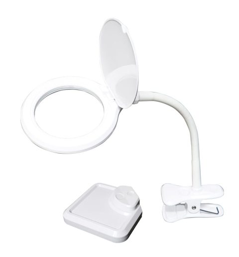 PROSKIT μεγεθυντικός φακός MA-1010U, κλιπ & βάση, LED, 3D 1.75x, λευκός